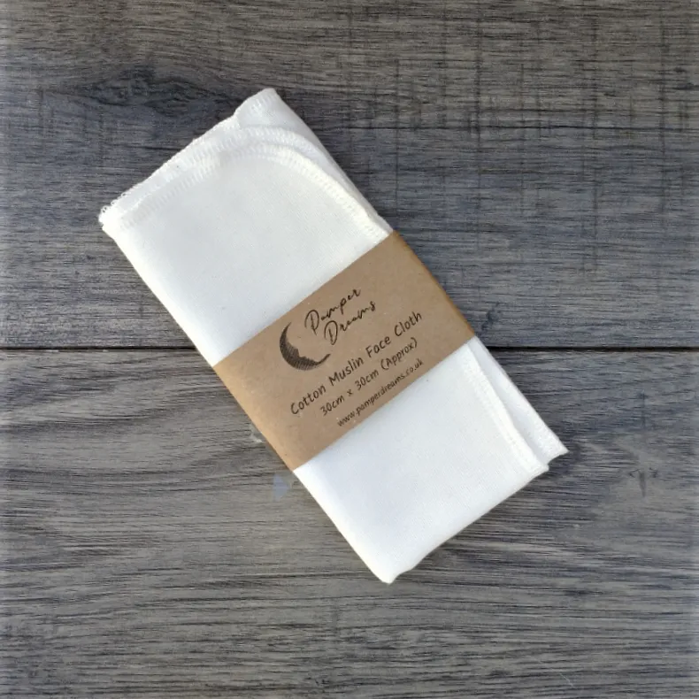 100% Natural Cotton Muslin Face Cloth