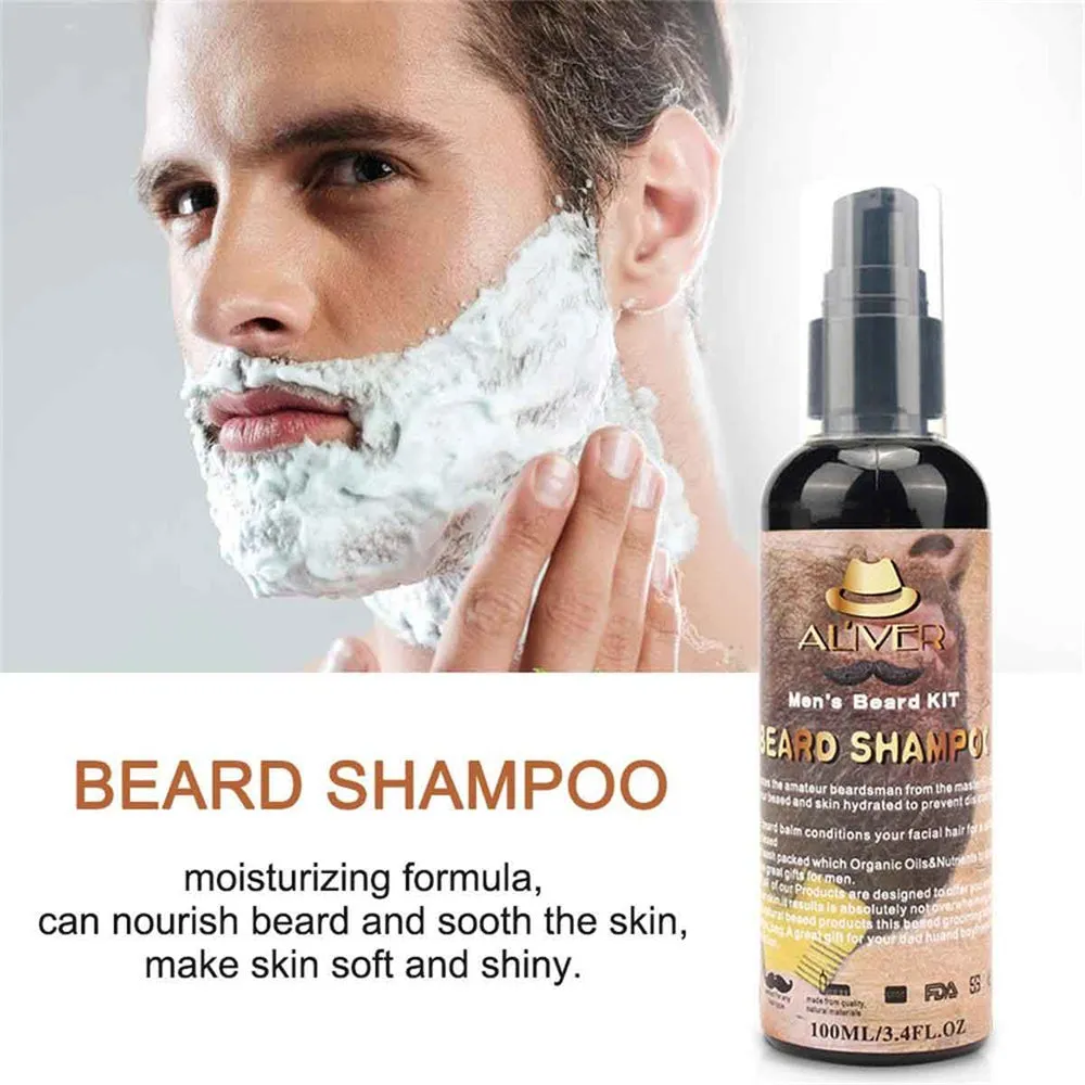 10pcs/set Beard Grooming & Trimming Kit for Men Care Set