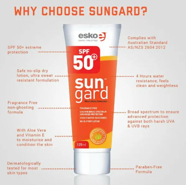 125ml Sungard SPF50  Moisturising Sunscreens, With Manuka Honey, Aloe Vera & Vitamin E   PABA Free