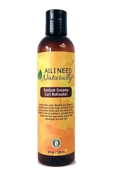 All I Need Naturally Baobab Creamy Curl Refresher 8oz