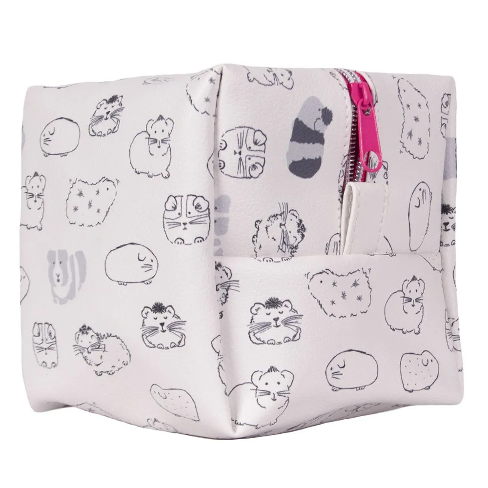 Animal Print Toiletry Bags In White