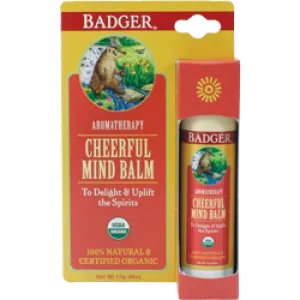 Badger - Aromatherapy Stick - Cheerful Mind Balm (17g) Best Before 05/24