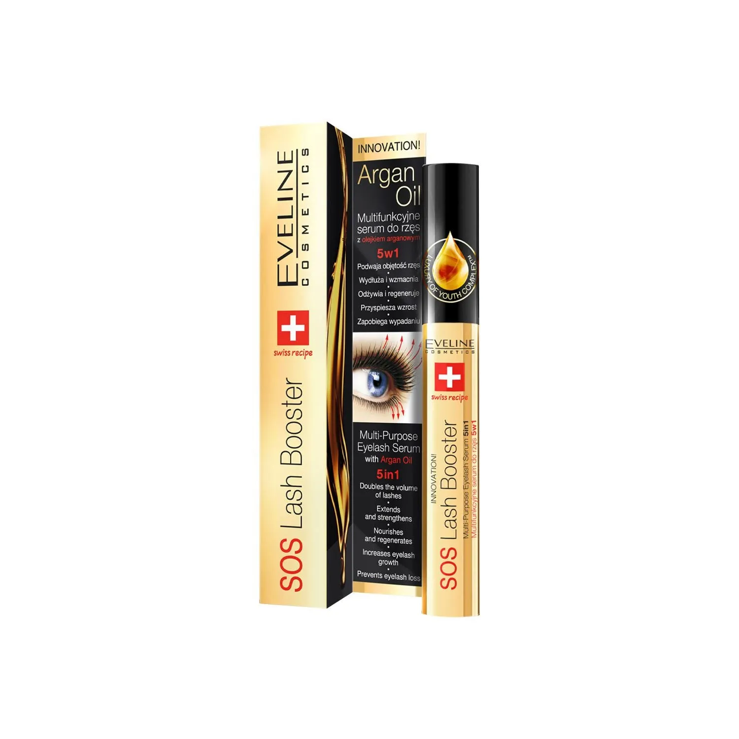 Eveline 5 In 1 Argan Oil Lash Booster 10 ml