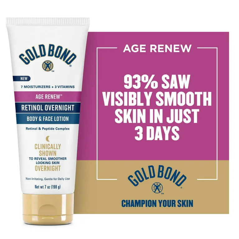 GOLD BOND AGE RENEW RETINOL OVERNIGHT BODY & FACE LOTION