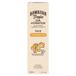 Hawaiian Tropic Spf 50  Silk Hydration Face Fragrance Free 100ml