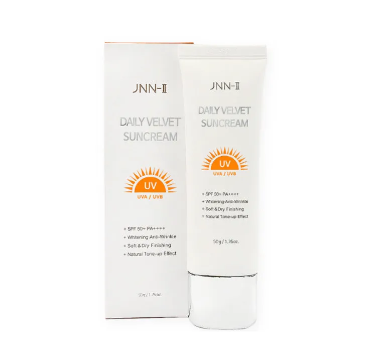 JNN-II JNN2 Daily Velvet Sun Creams SPF50  PA    50g Facial Sunblock Sunscreens Anti Wrinkles Skin Tone Whitening Non Sticky