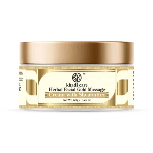 Khadi Care Herbal Face Gold Massage Cream with Sheabutter - 50g