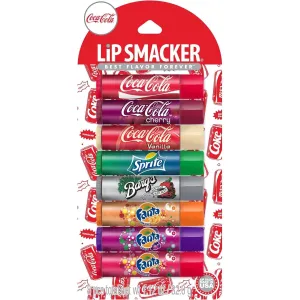 Lip Smacker Coca-Cola Flavored Balm, 8 Count, Flavors Coke, Cherry Vanilla Sprite, Root Beer, Orange Fanta, Grape Strawberry Fanta