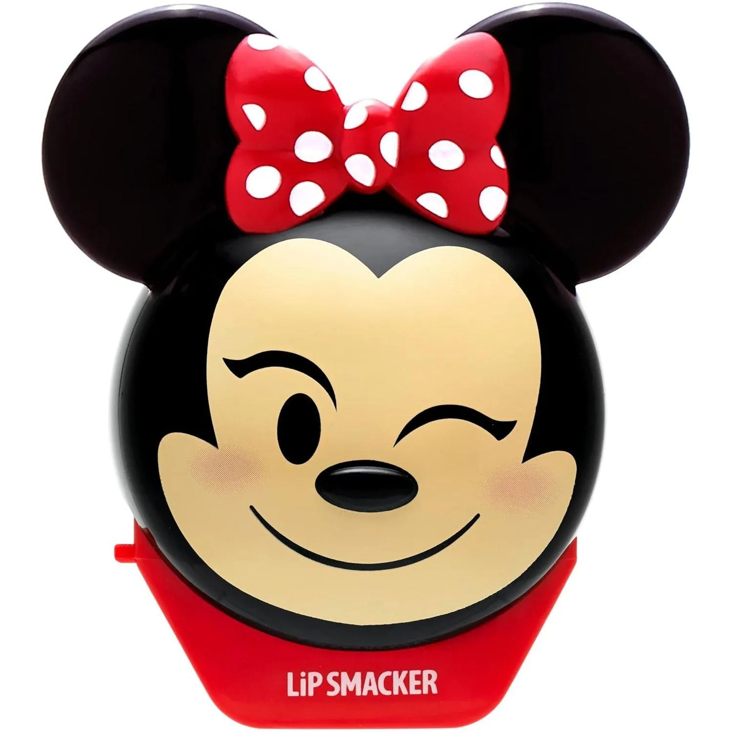 Lip Smacker Disney Minnie Mouse Emoji Lip Balm, Strawberry Lemonade Flavored, Clear.