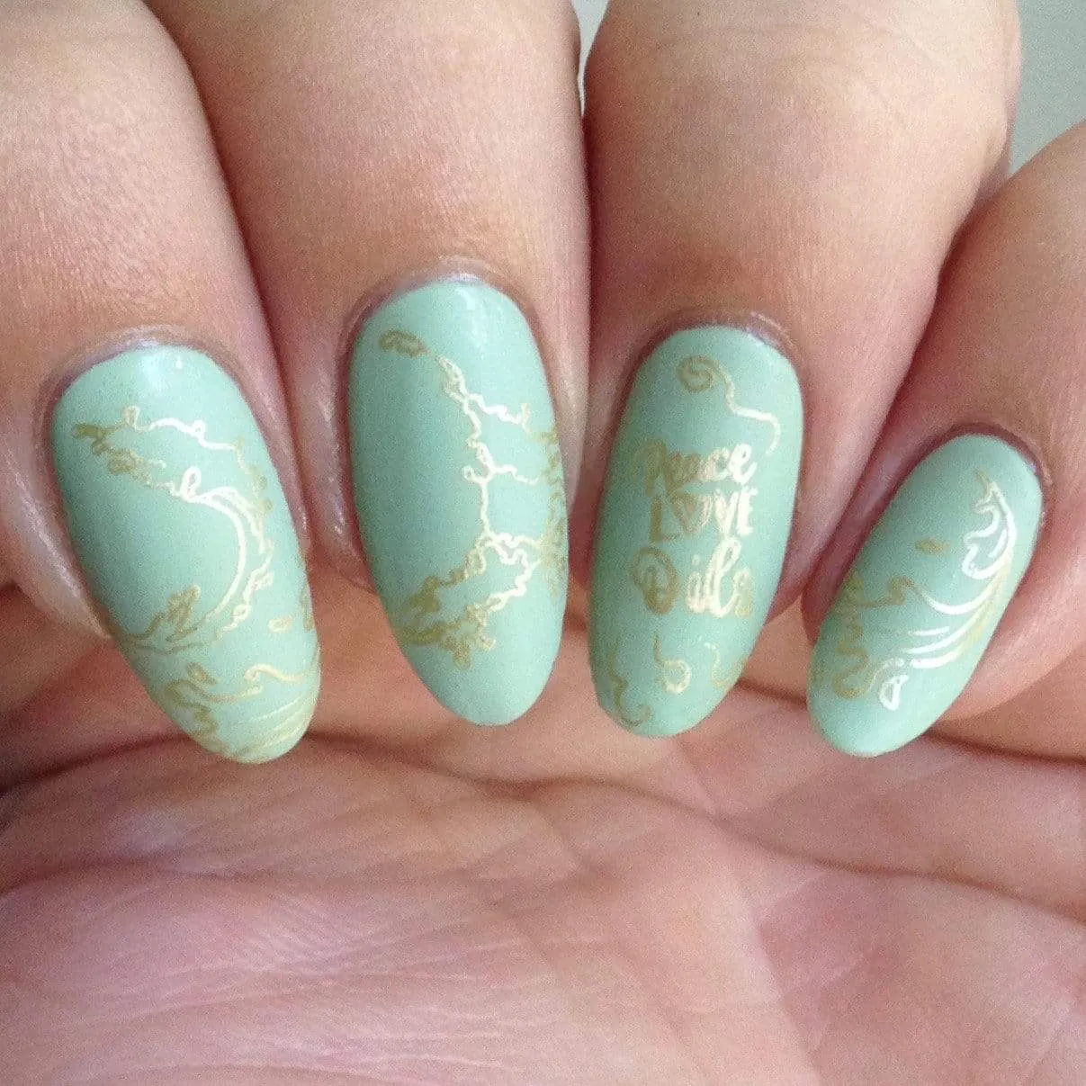 Mint (B366) - Light Green Cream Stamping Polish