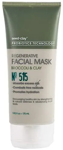 Seed   Clay Probiotics Technology Regenerative Facial Mask with Broccoli & Clay no. 515